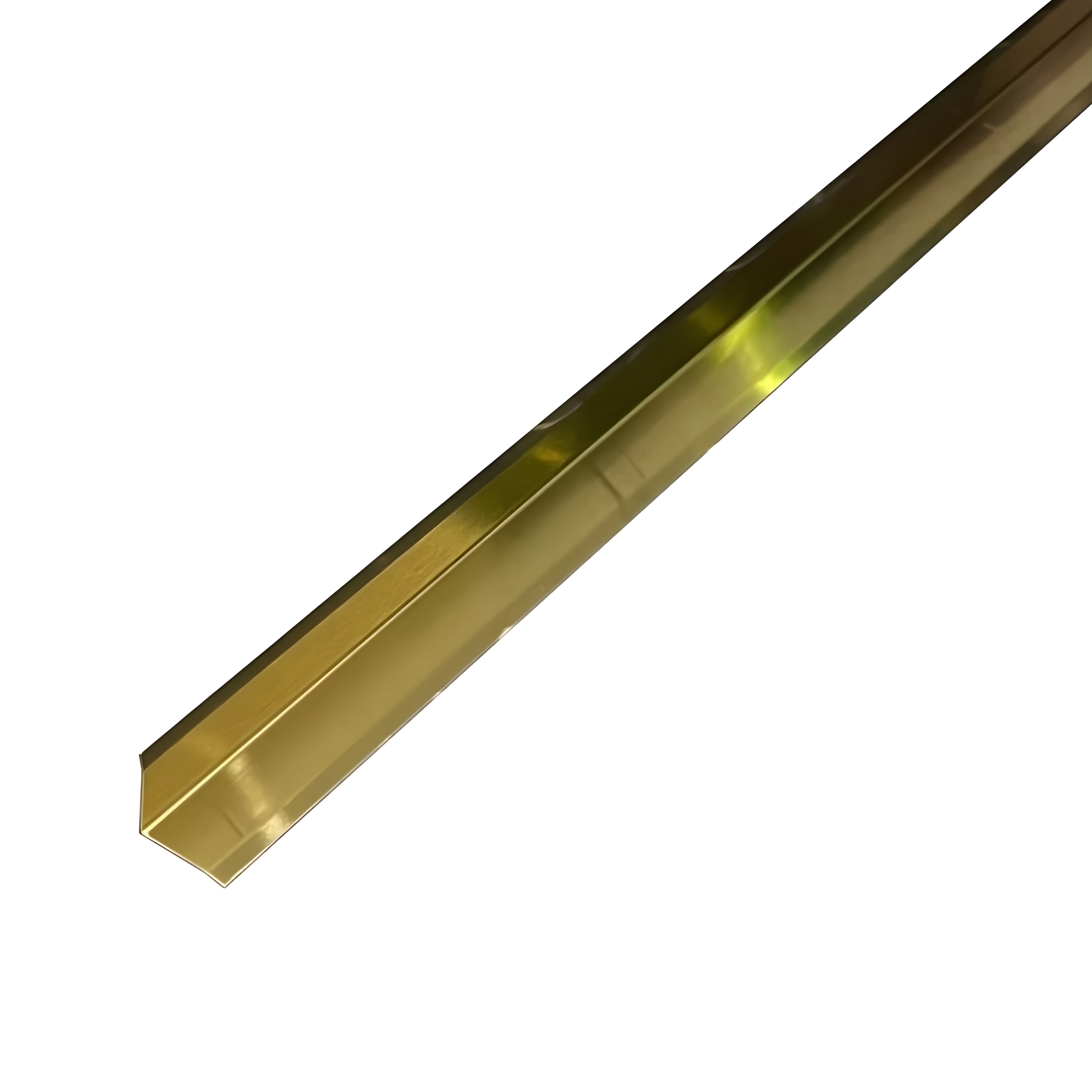 Colțar de interior din inox 20x20 mm Auriu Periat 2700 mm - Profil tip L Tesit