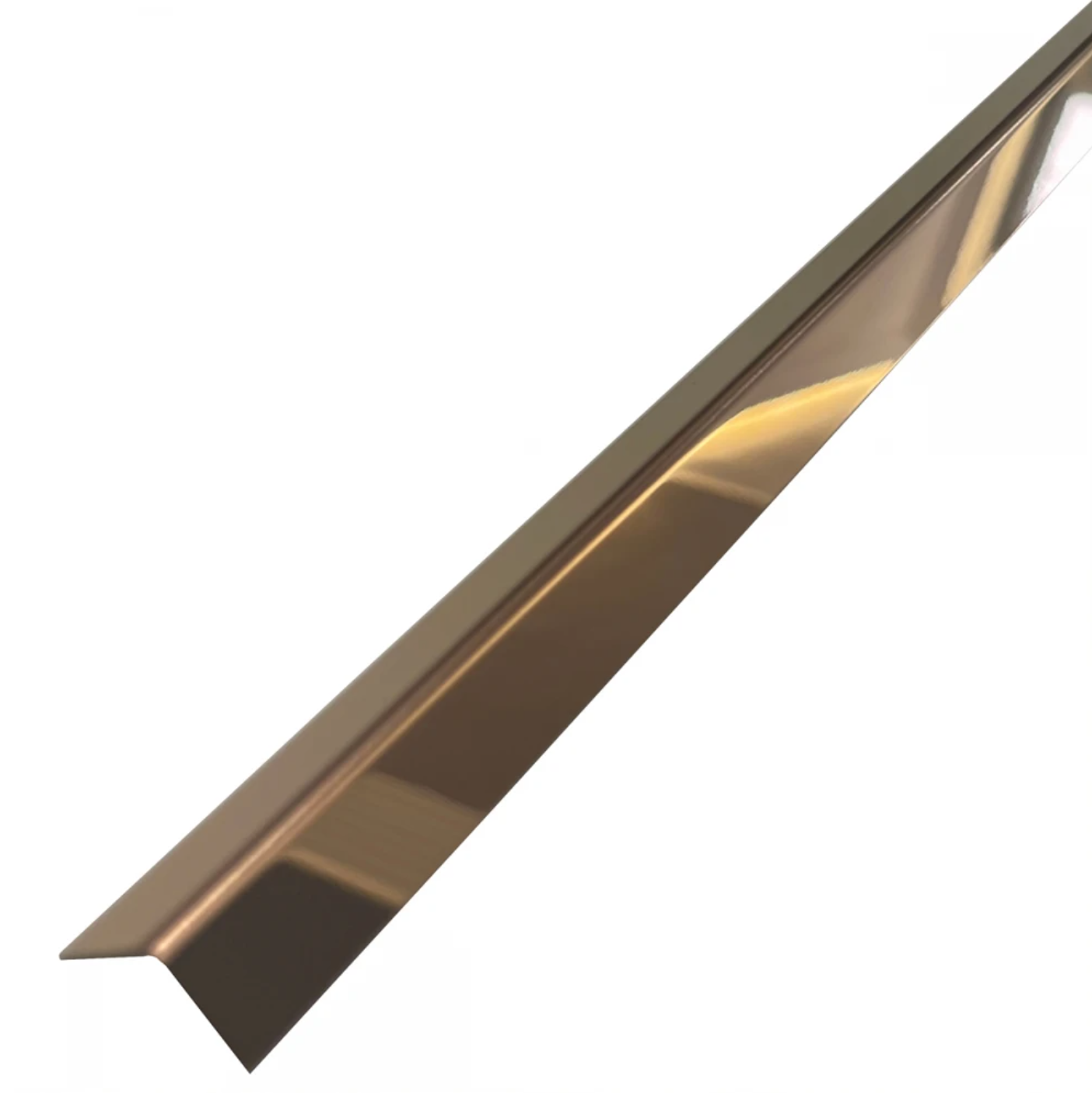 Colțar din inox 15x15 mm cupru lucios 2700 mm - Profil tip L - PL15CUO