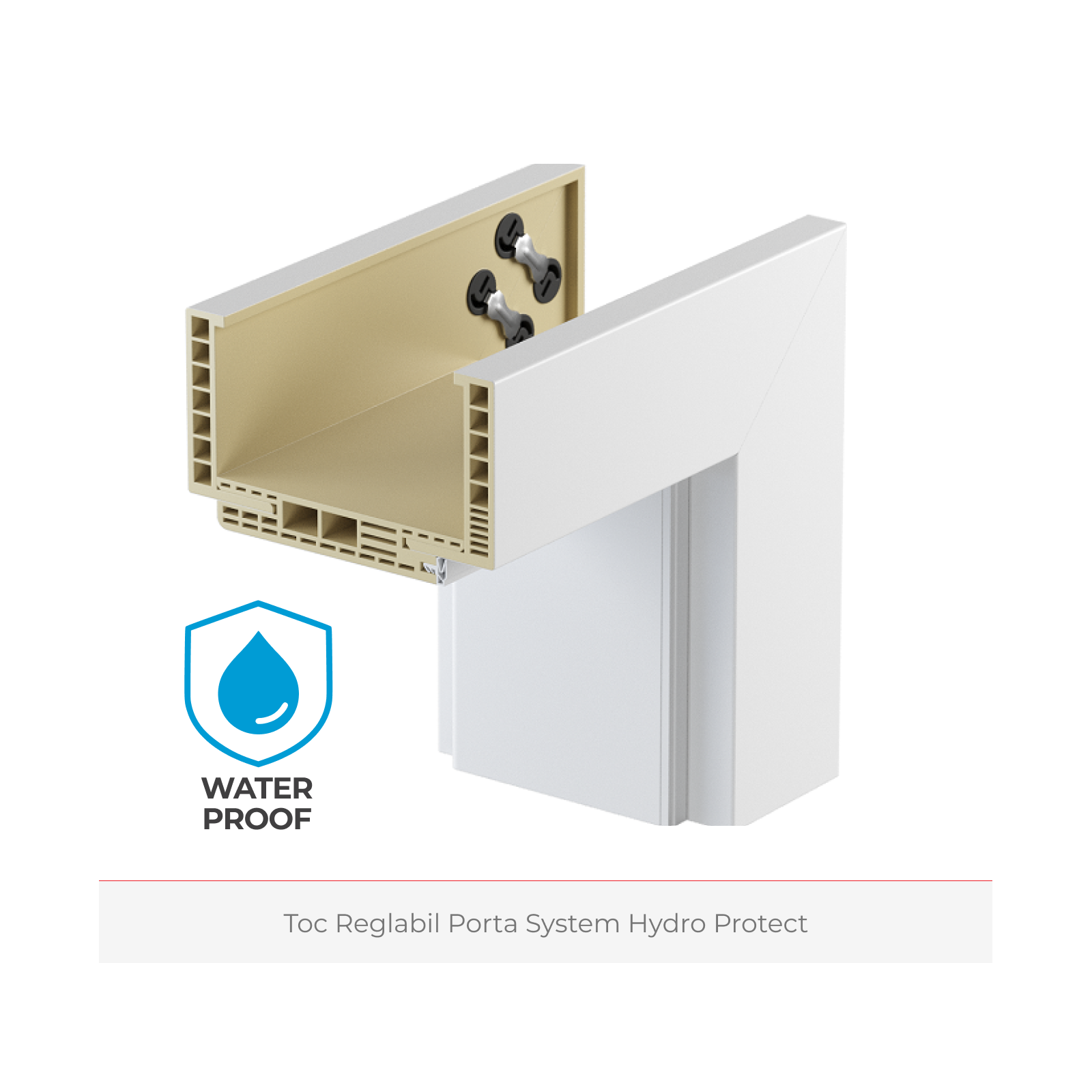 UȘA CU TOC REGLABIL HDF VERTE HOME E0 cu tablă neagră - ST/DR