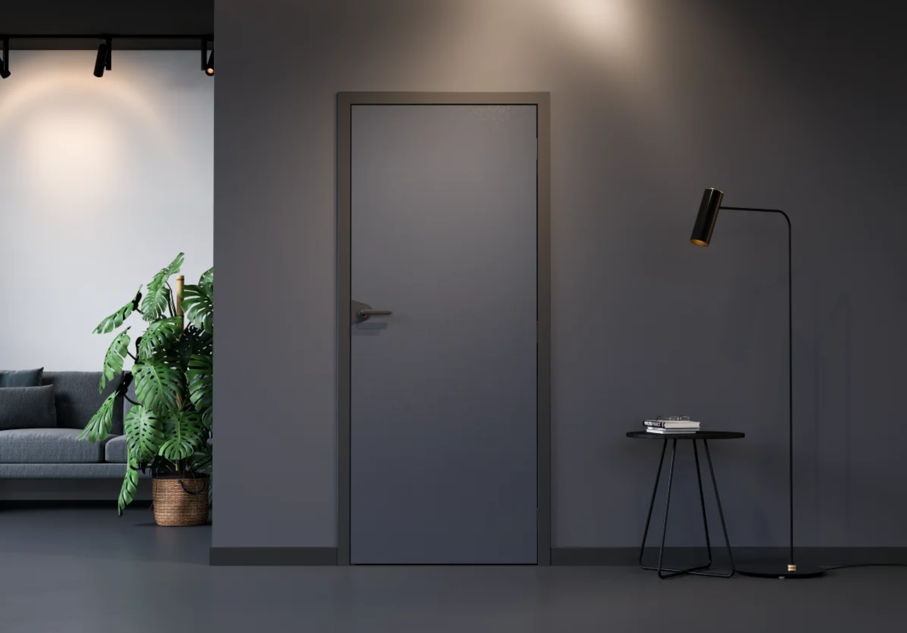 Ușă de interior LOFT with black door frame - Model 1.1