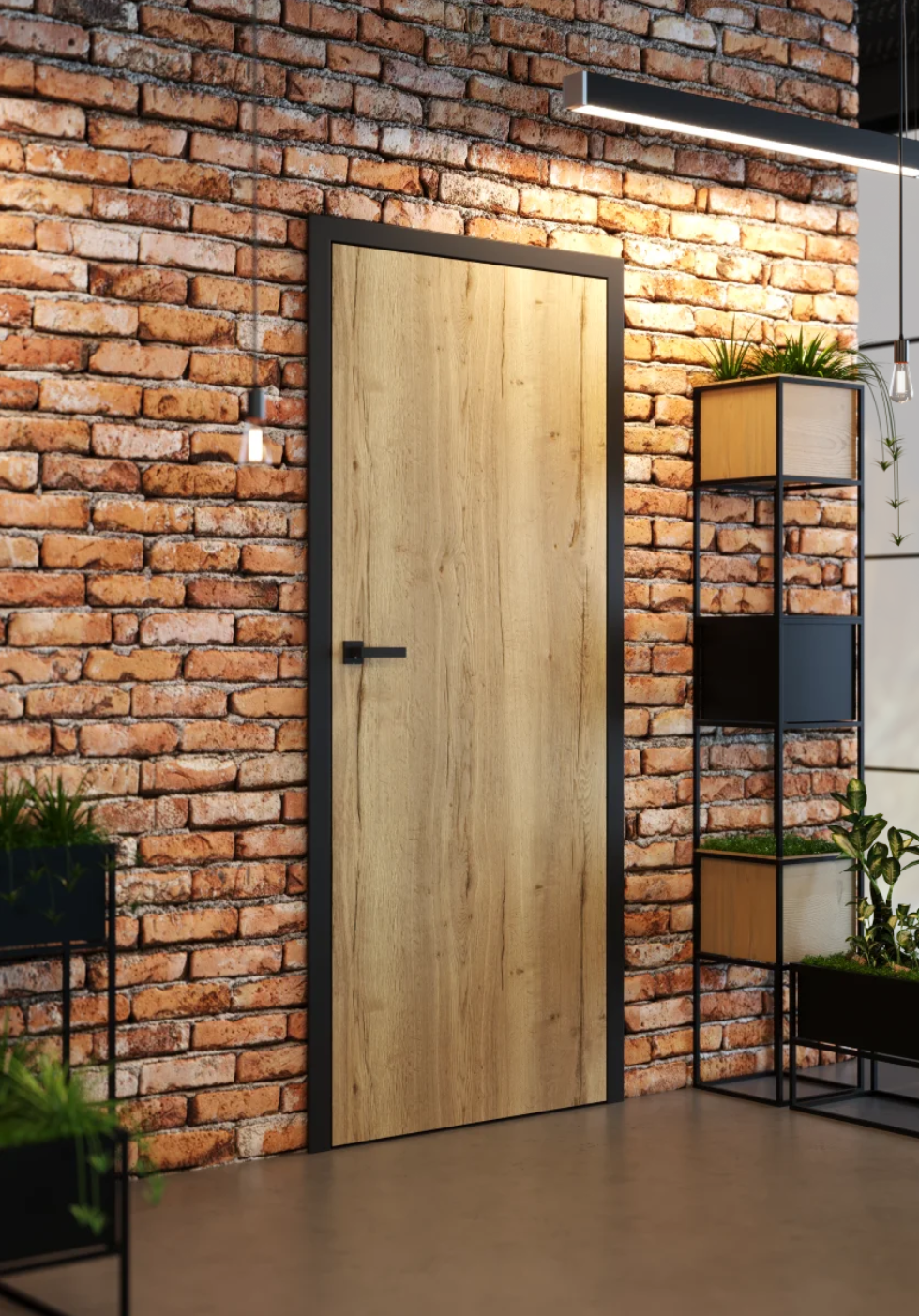 Ușă de interior LOFT with black door frame - Model 1.1