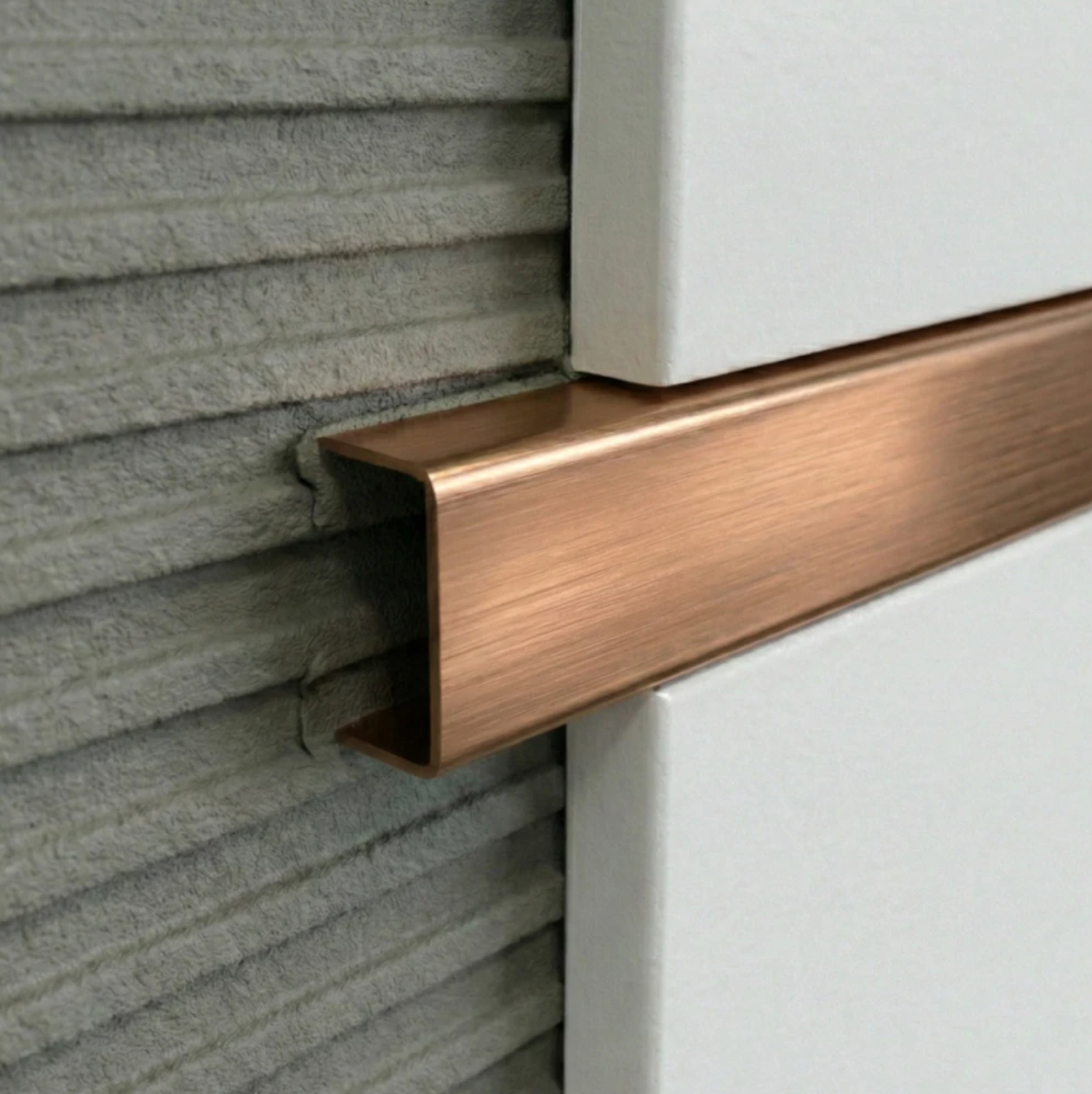 Profil U 15x9x2700 mm - Brâu din inox cupru satinat fainata