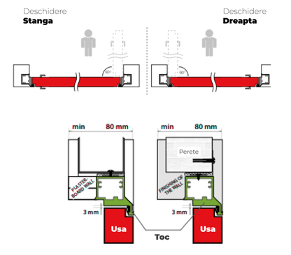 Ușa Filomuro cu toc ascuns - Model 1.1