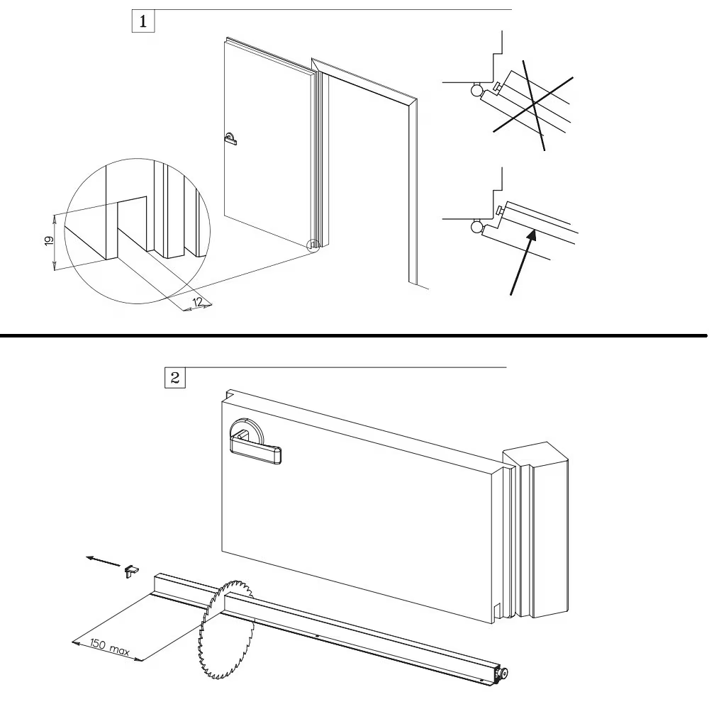 Prag automat încastrat CCE Trend AL 805–930 mm cu aripi laterale
