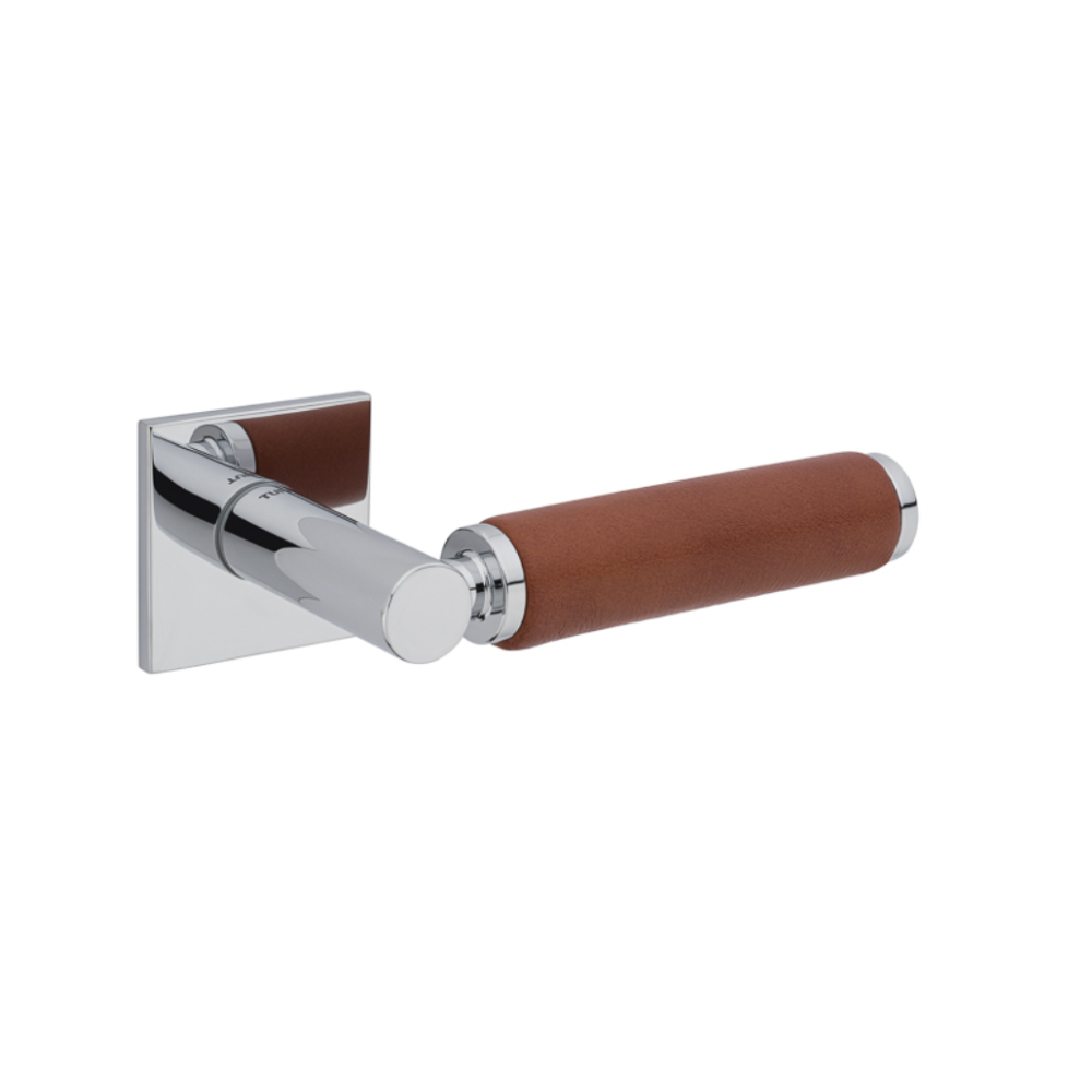 Mâner ușă - 5S PIELE, Model 4200/200 Rozetă pătrată