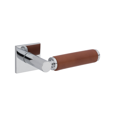 Mâner ușă - 5S PIELE, Model 4200/200 Rozetă pătrată