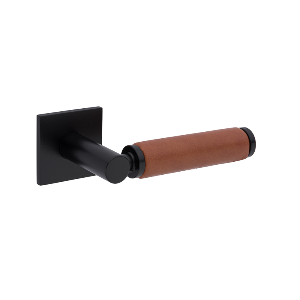 Mâner ușă - 5S PIELE, Model 4200/200 Rozetă pătrată