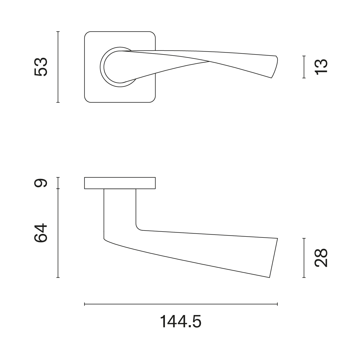 Mâner ușă - KVADRAT 1708