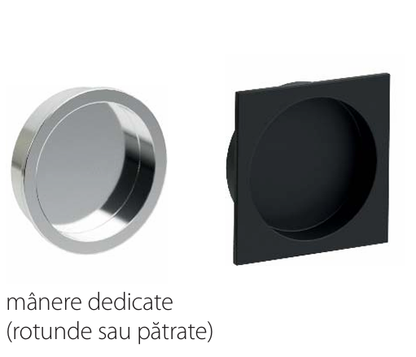 Ușă glisantă în perete fără toc