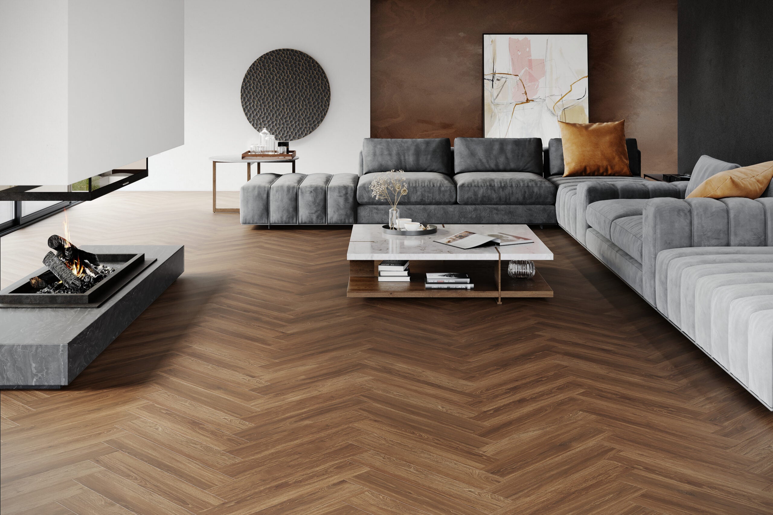 Pardoseala SPC 5+1 M2 categoria PREMIUM – P6005 Marrone Oak HB