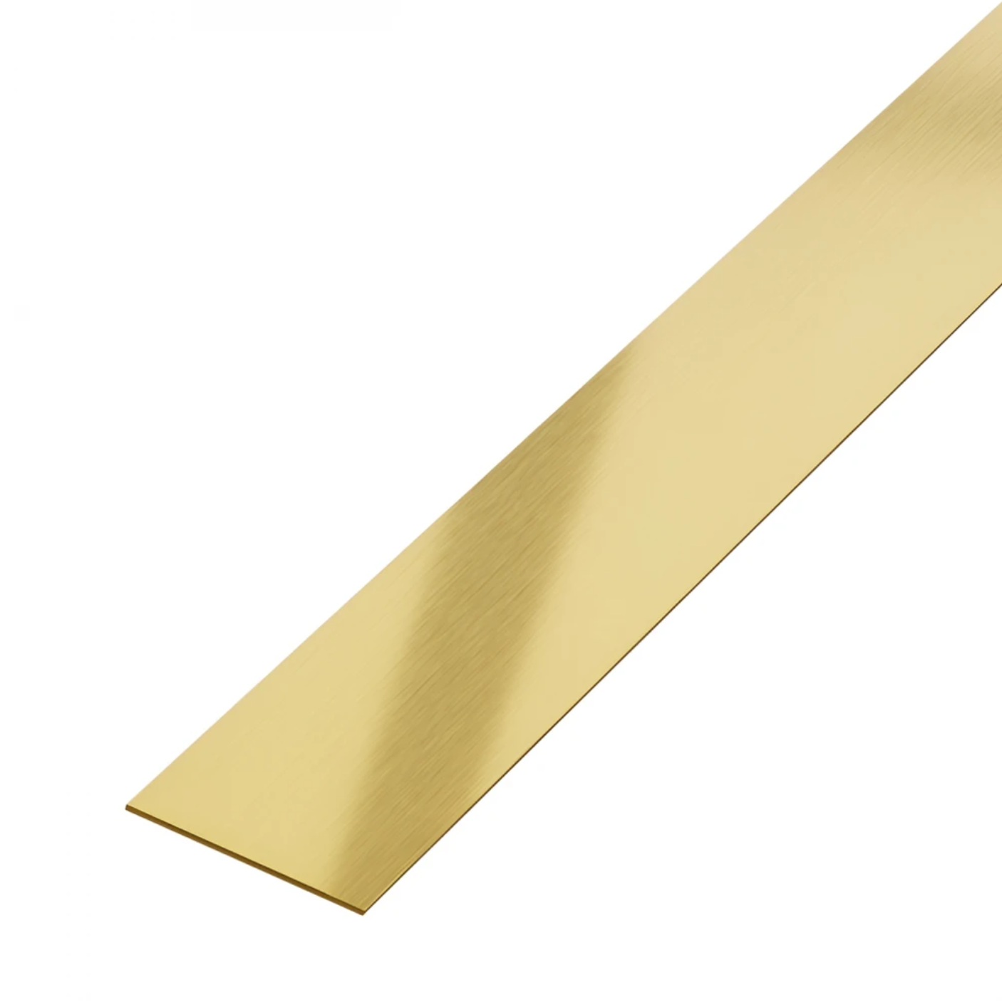 Platbanda inox Auriu Mat 50 mm x 0.6 mm x 2700 mm - Profil Decorativ