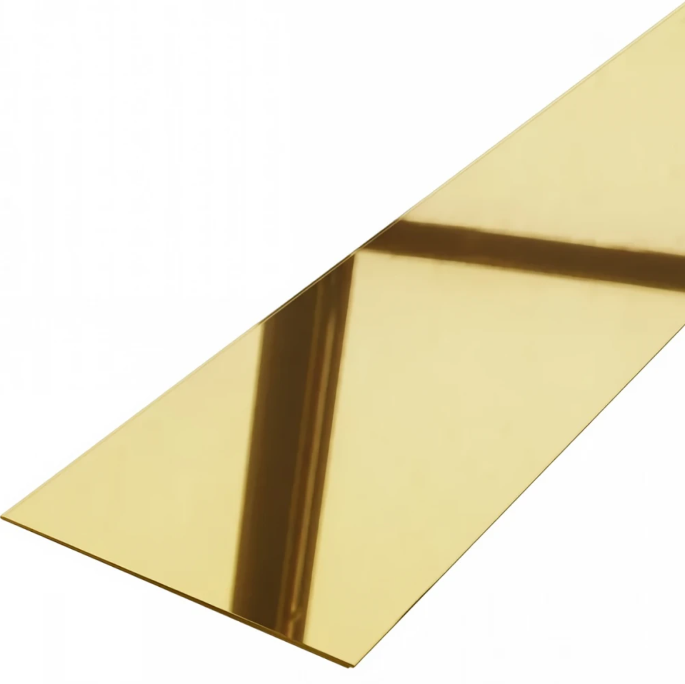 Platbanda inox Auriu Lucios 200mm x 0.6mm x 2700mm - Profil Decorativ