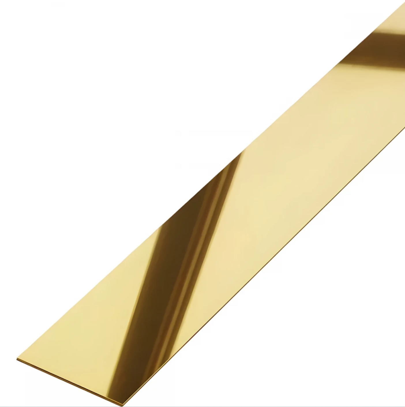 Platbanda din Inox Auriu Lucios 50mm x 0.6mm x 2700mm - PP50AO