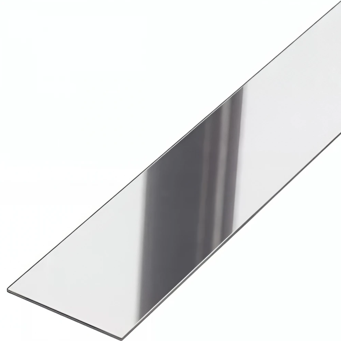 Platbanda din inox Crom Lucios 50 mm x 2700 mm x 0.6 mm - PP50CRO