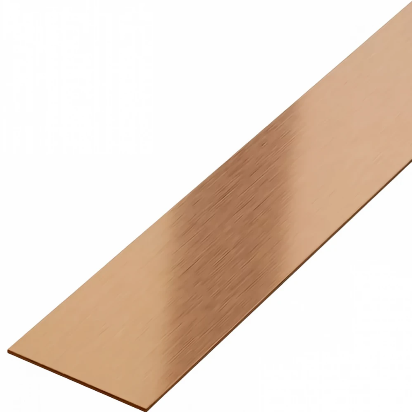 Platbanda din inox Cupru Periat, 50 mm x 0.6 mm x 2700 mm - PP50CUB