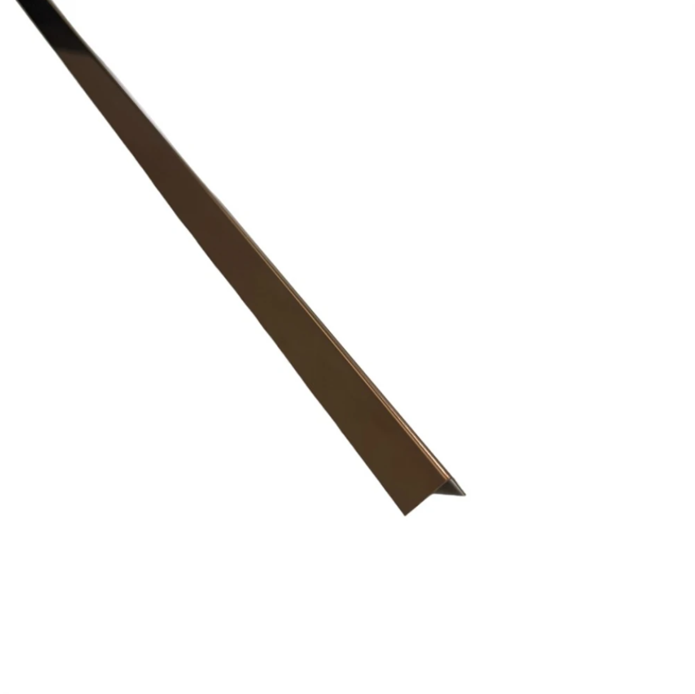 Colțar din inox 15x15 mm cupru lucios 2700 mm - Profil tip L - PL15CUO