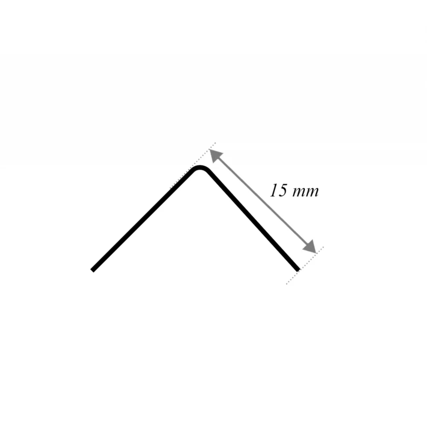 Colțar din inox 15x15 mm Auriu Antic - Tip L - PL15AA