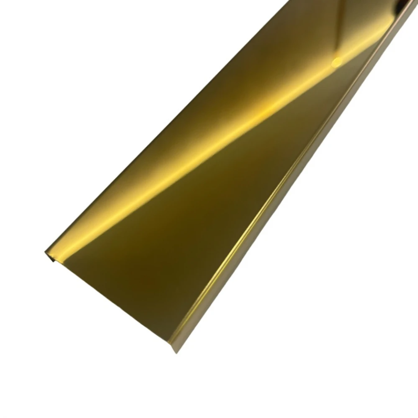 Profil U 50x9x2700 mm - Brâu auriu lucios din inox