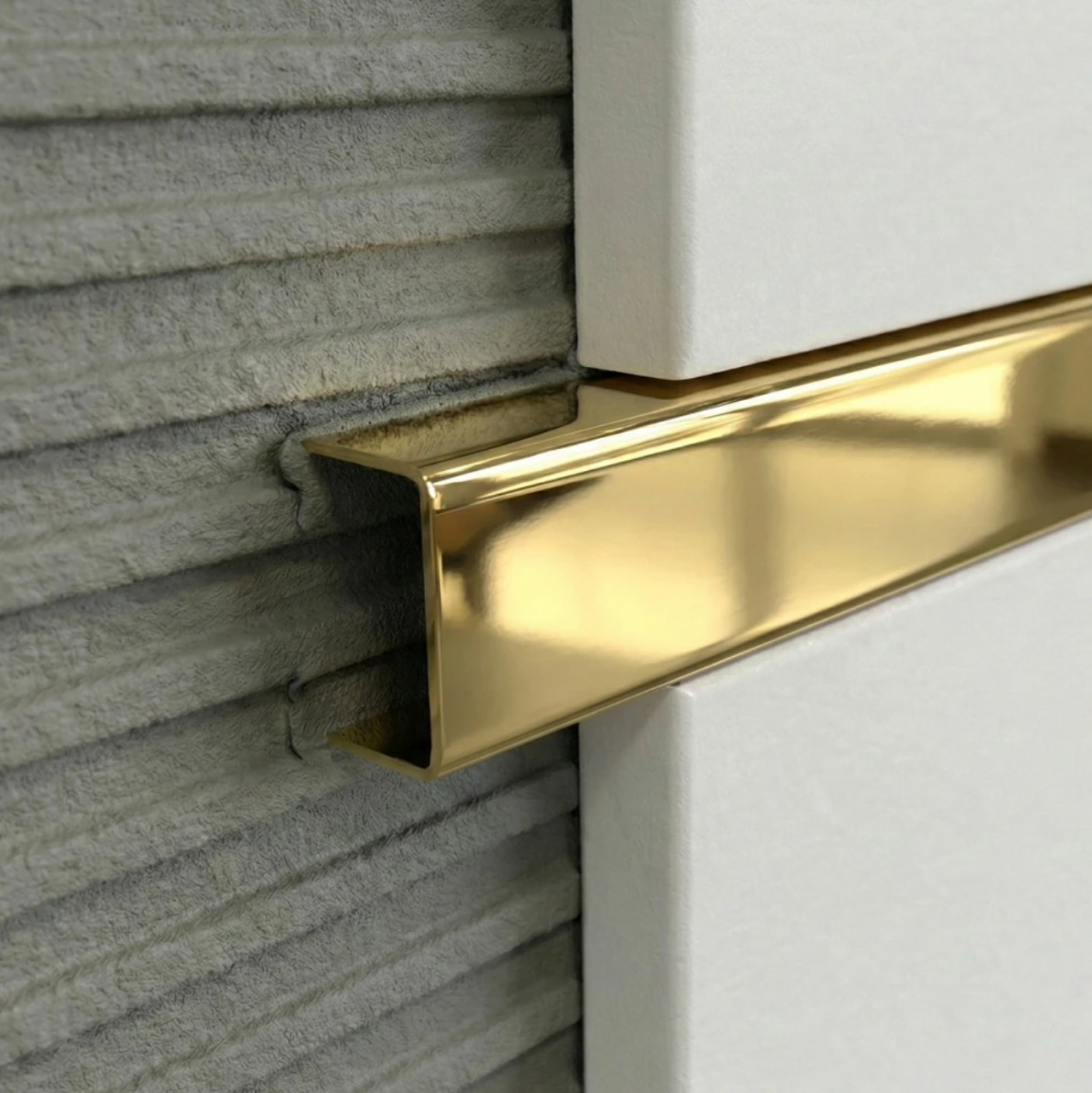 Profil U 15x9x2700 mm - Brâu din inox auriu lucios fainata