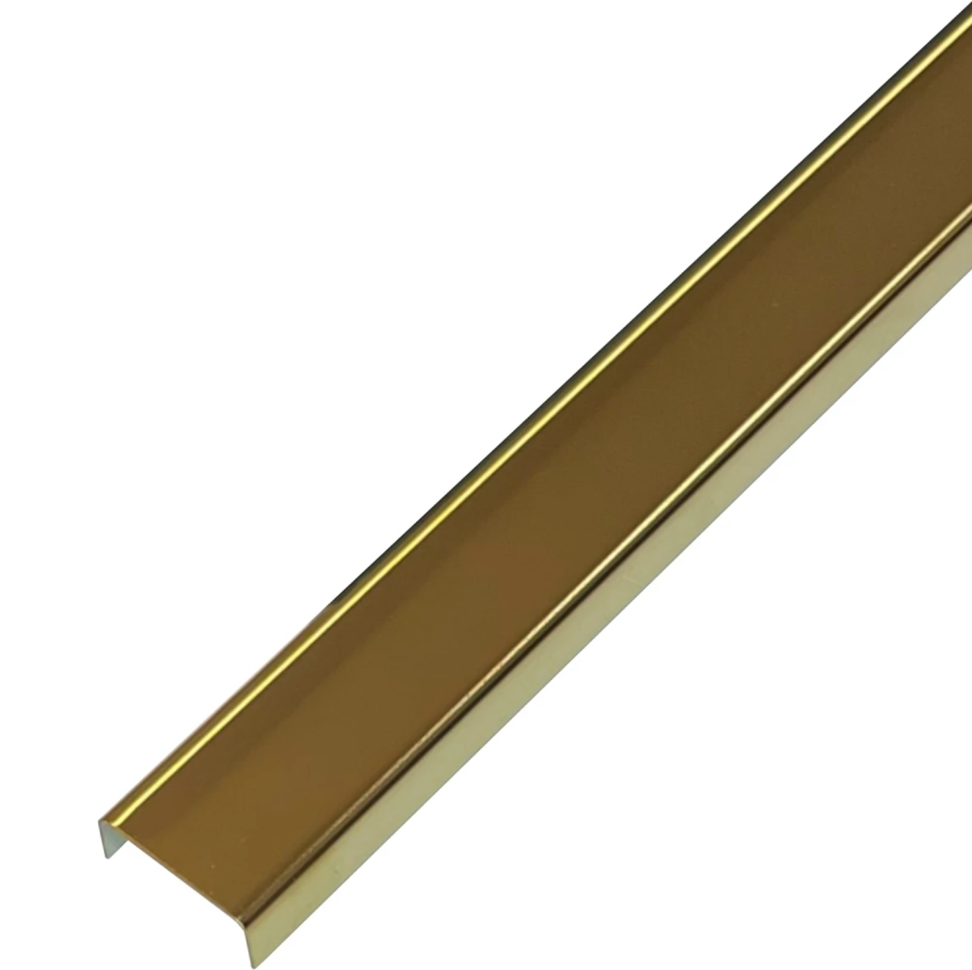 Profil U 20x9x2700 mm - Brâu din inox auriu lucios fainata