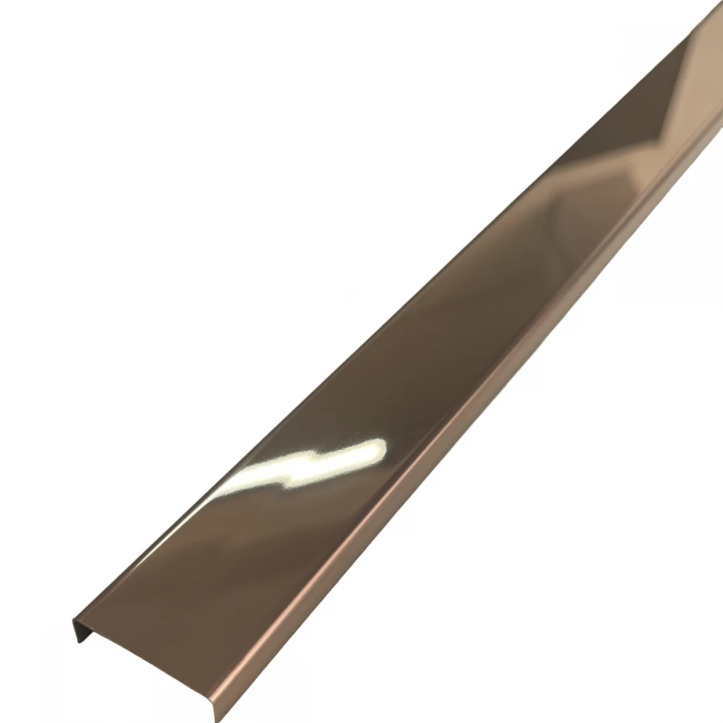 Profil U 30x9x2700 mm - Brâu cupru lucios din inox