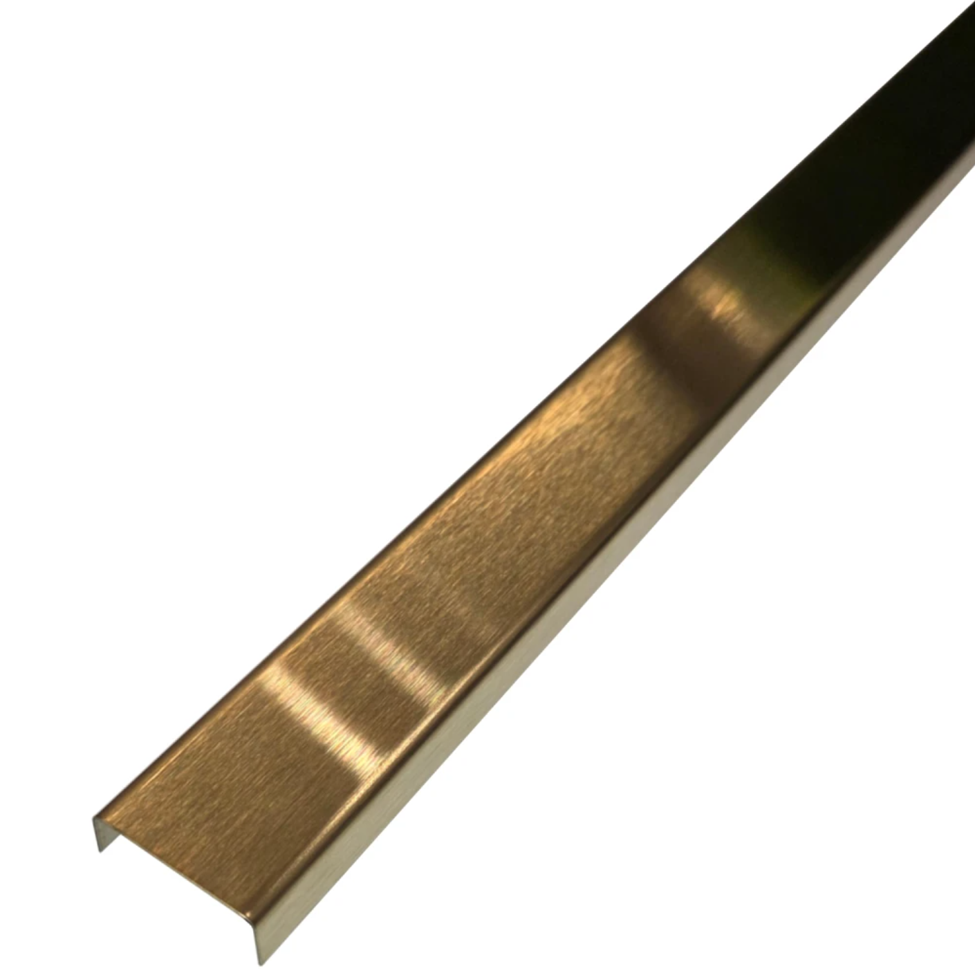 Profil U 20x9x2700 mm - Brâu din inox auriu mat/periat fainata