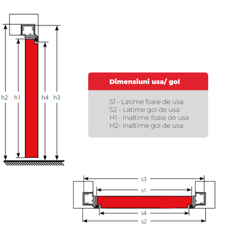 Ușa Filomuro cu toc ascuns - Model 1.1