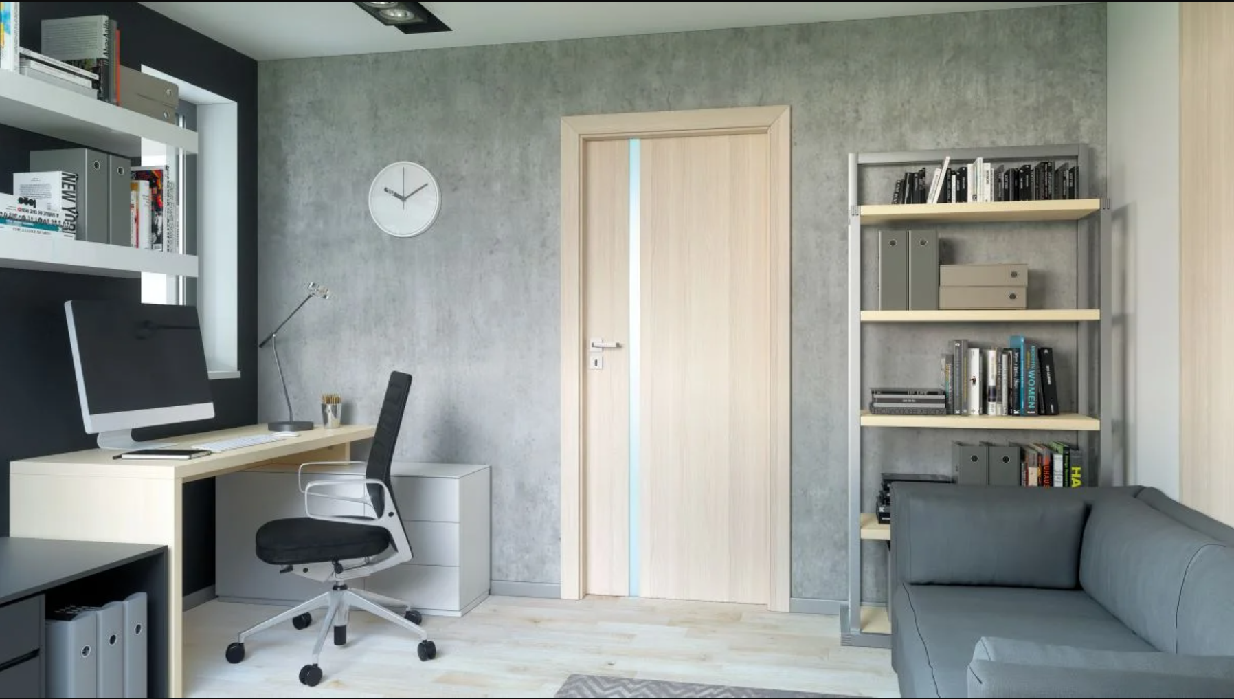 Ușa de interior HDF FOCUS cu toc reglabil, Model 4.A