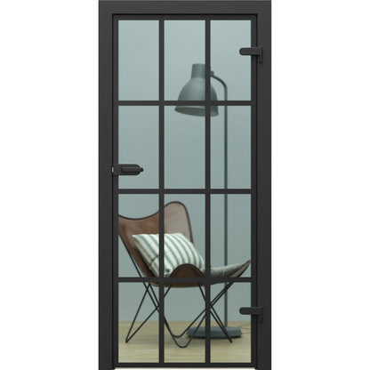 Ușă din sticlă Glass - Sticlă transparentă cu Profile Vopsite